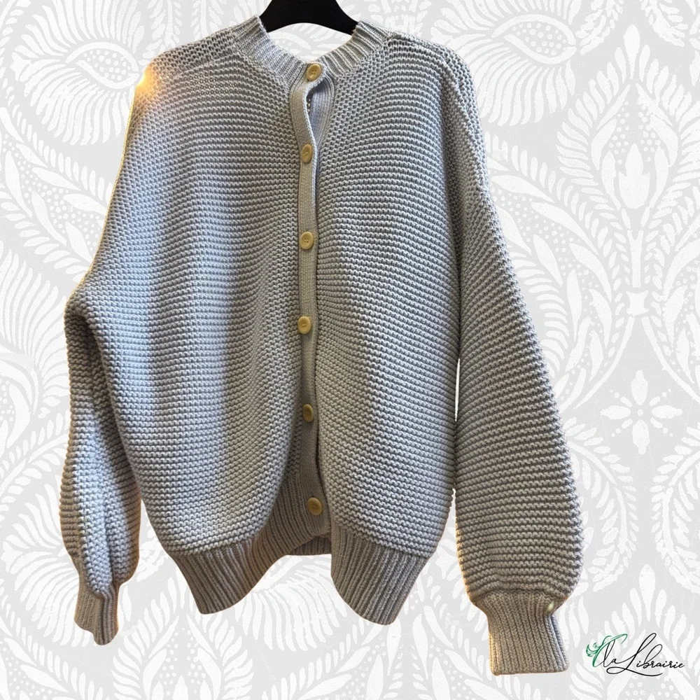 Alex Mill Button-Back Crewneck Knit Sweater - Picture 2 of 3